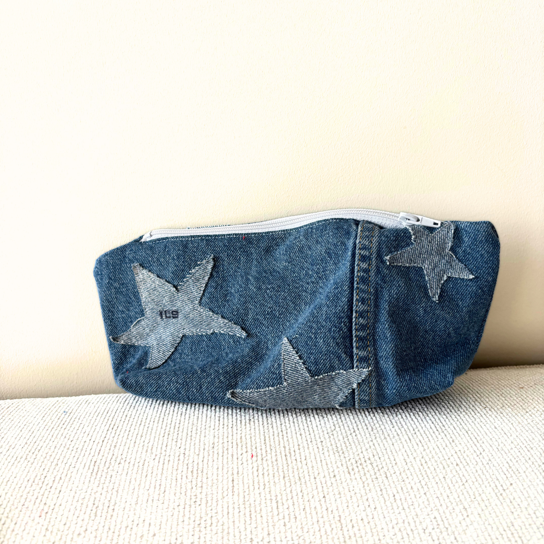 Denim pencil case